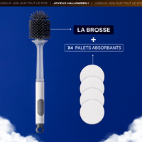Brosse de toilette BOKU + Pack de 4 palets absorbants