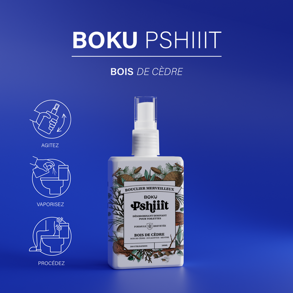 BOKU Pshiiit - Suppresseur d'odeurs de caca - Cèdre Royal