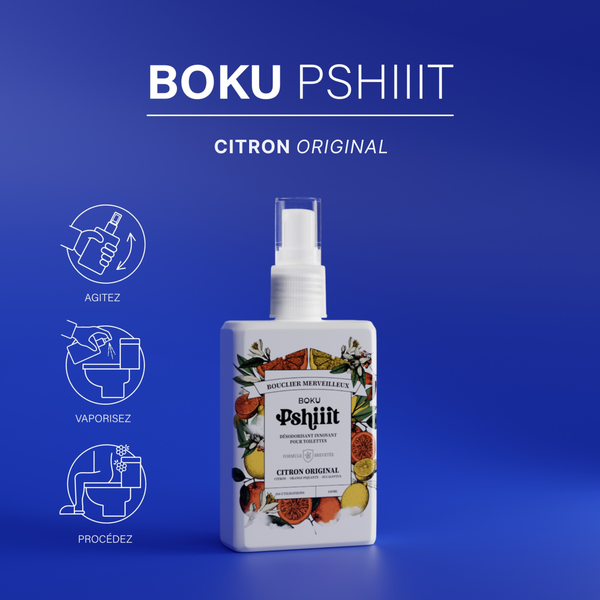 BOKU Pshiiit - Suppresseur d'odeurs de caca - Citron Orangé