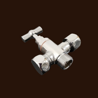Robinet 3 voies en laiton (pour les arrivées d'eau rigide)