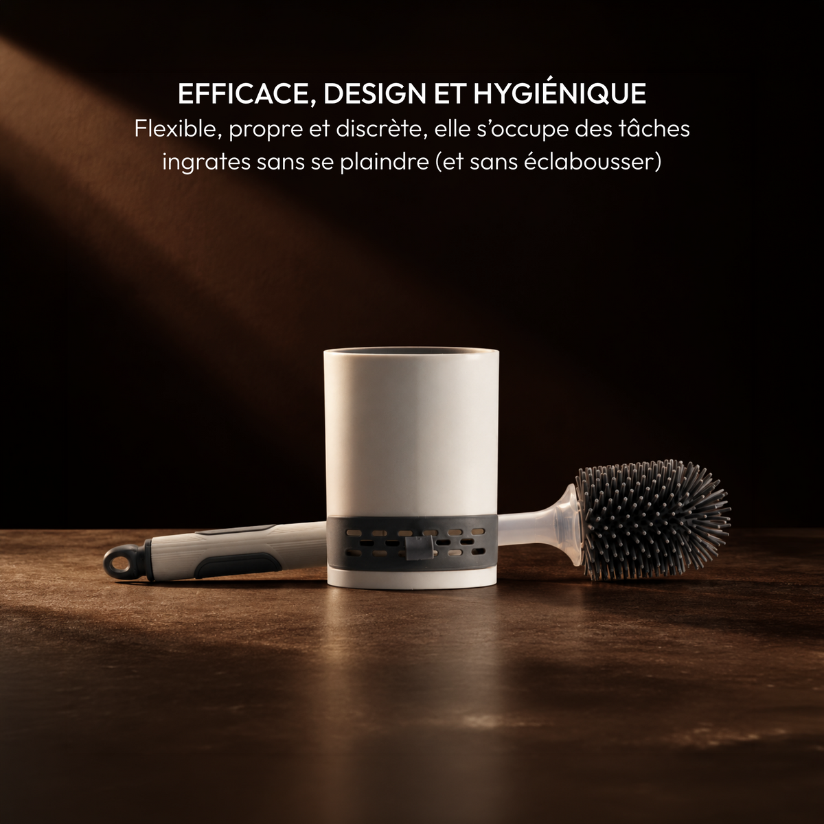 Brosse de toilette + Pack de 4 palets absorbants