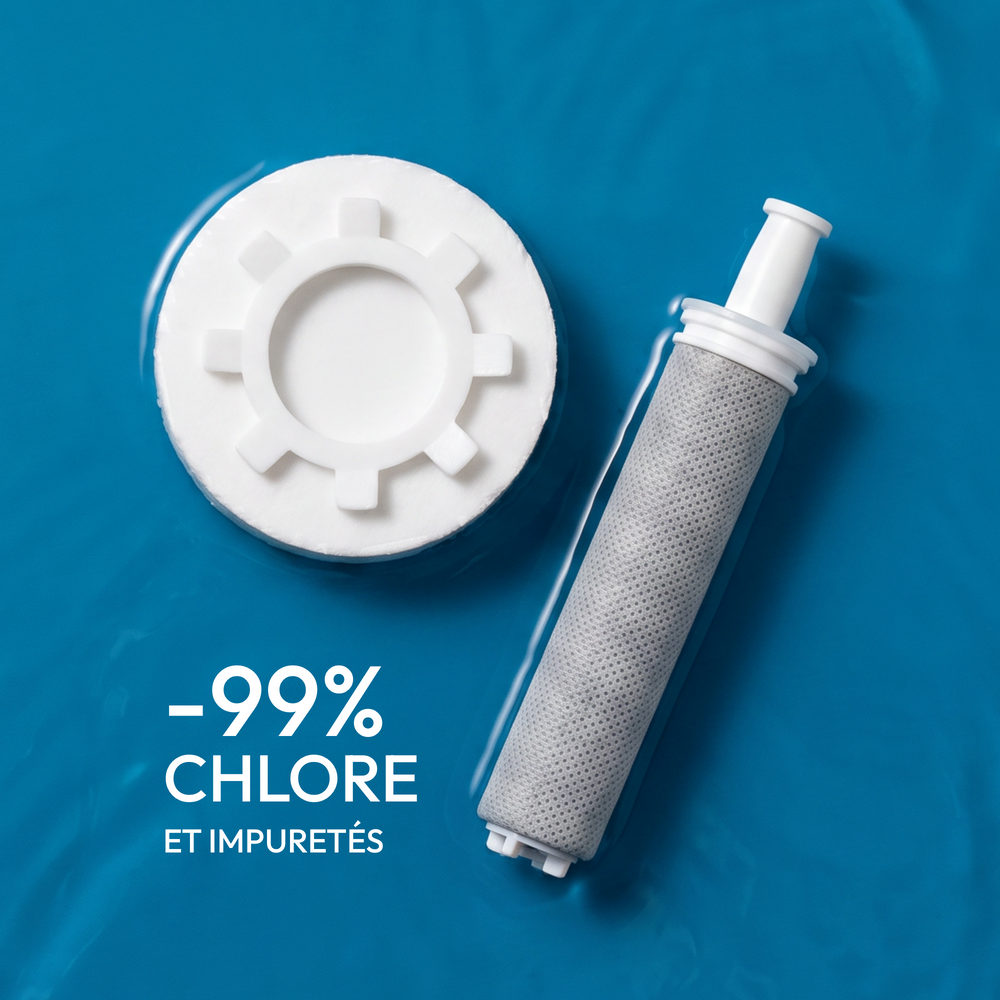 Pommeau de douche Filtrant + 3 Filtres