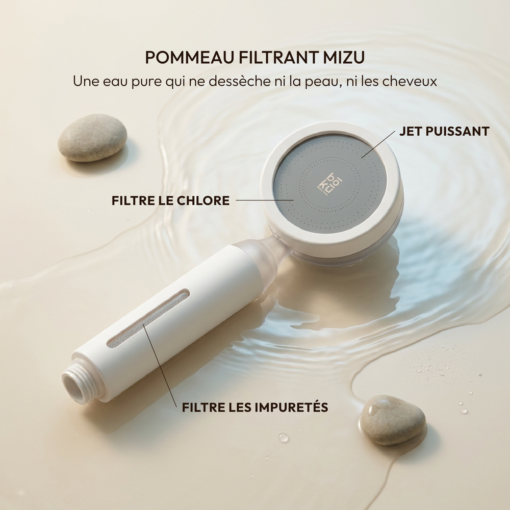 Pommeau de douche Filtrant + 3 Filtres