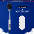 Brosse de toilette BOKU + Pack de 4 palets absorbants