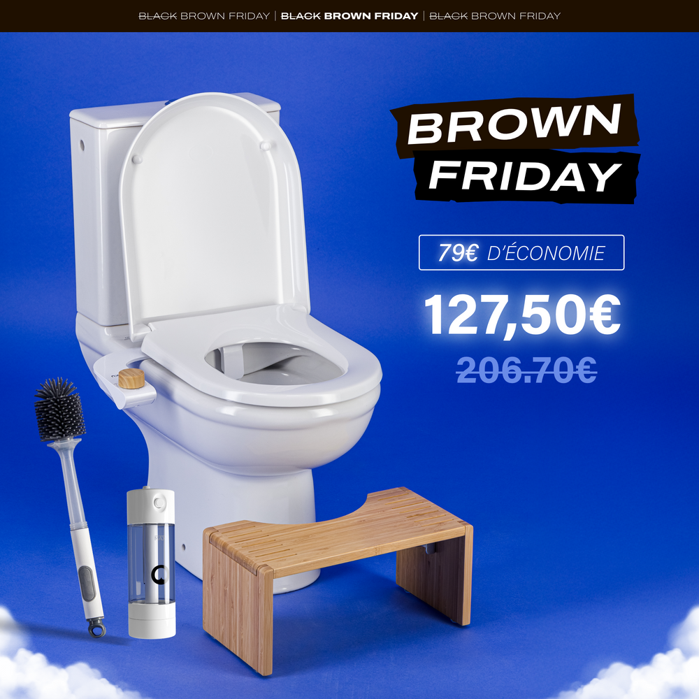 Pack de : Bidet + Mini BOKU + Tabouret + Brosse de toilettes