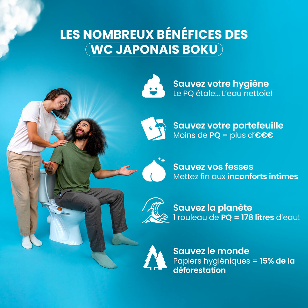 Bidet Boku + 5 Feuilles pour séchage Offertes